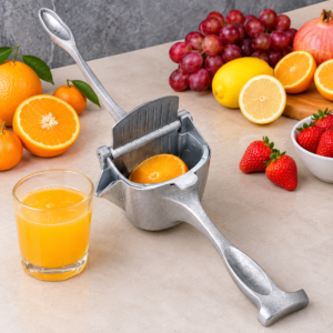 Metal fruit Press with Fresh Fruit Display